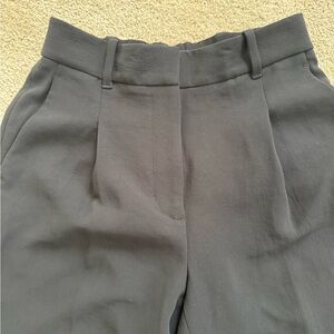 Aritzia Wilfred Black Cuffed Trousers NWT Size 2 | Tailored Wide Leg